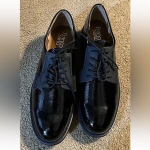 Franco Sarto Sendra Style Shoes, Shiny Black Man Made Material, Women's Sz 9.5M